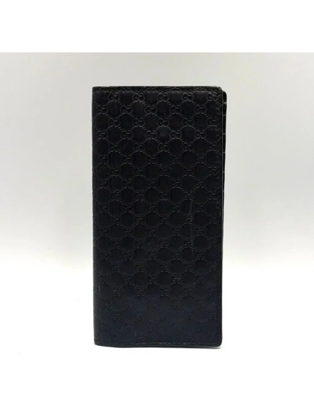 Gucci Micro Guccissima Leather Black Bifold Wallet